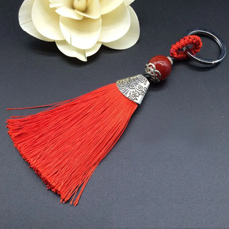 Wholesale top quality 15cm RED Tassel Charms Cotton Tassel DIY Handmade