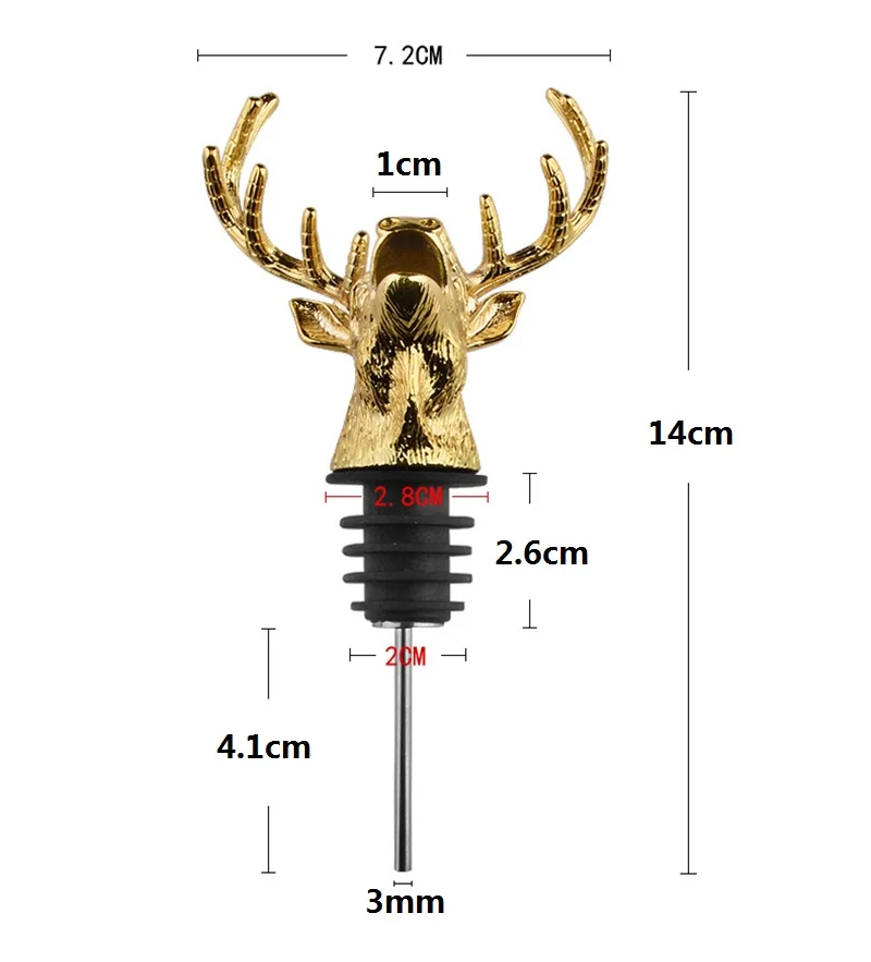 Серебро/медь/золото нержавеющая сталь олень Голова Дракона вина Pourer уникальные пробки бутылки вина аэраторы Бар инструменты