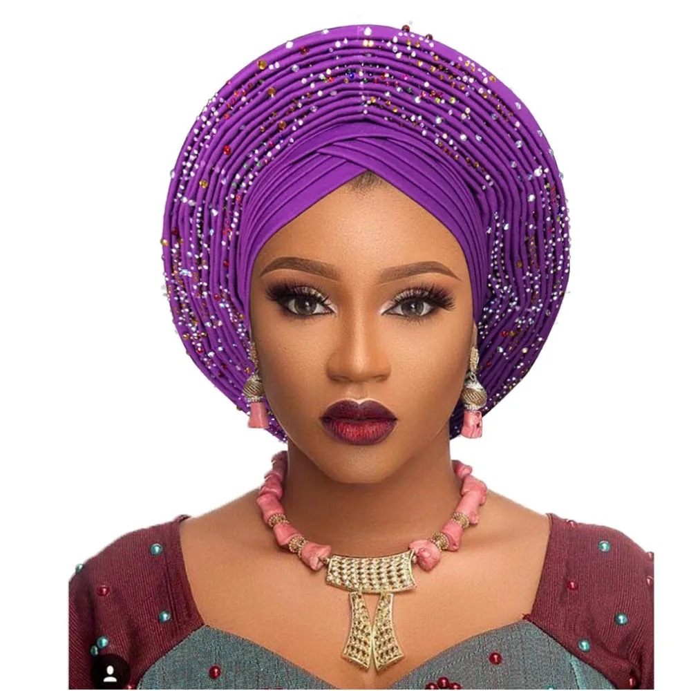 Women Headwear Wedding Headwrap African Head wrap Hair band turban banadana accessories (7)
