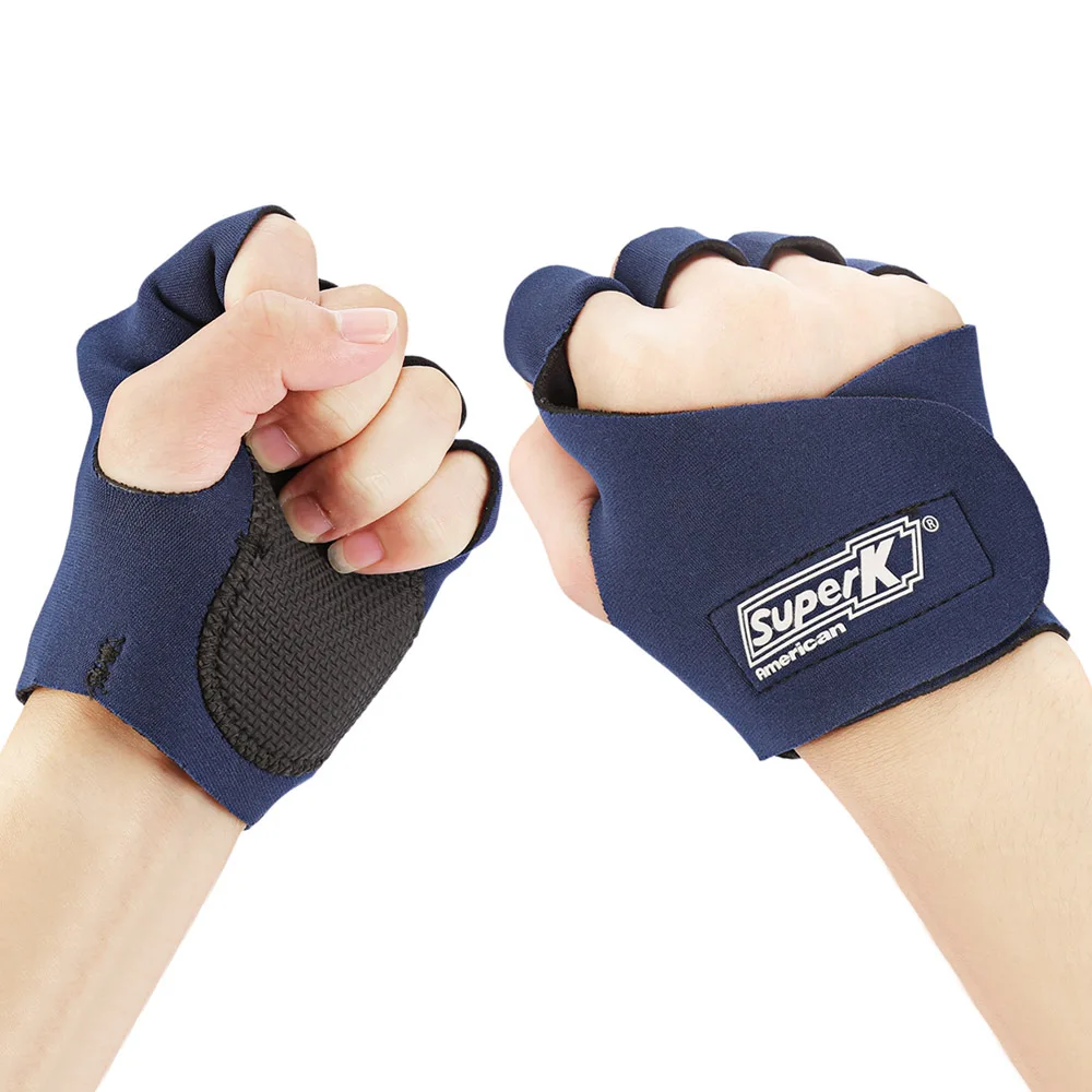 Супер-к женщинам мужчинам для спортзала перчатки для занятий фитнесом силовой подъем половина протектор для пальцев руки спортивные
