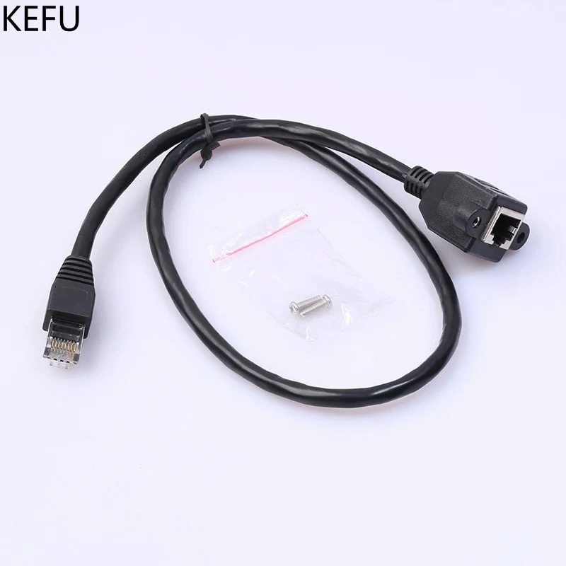 KEFU 60 см высококачественный винтовой панельный кронштейн RJ45 CAT 6 штекер-гнездо