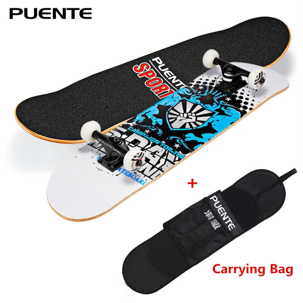 

PUENTE 31-inch Skateboard 7-layer Maple Wood Deck with T-shape Tool for Kids Adults Beginners