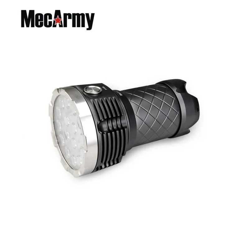 

USB Rechargeable Flashlight MecArmy PT60 16 x CREE XP-G2 S4 LED MAX. 9600 lumens camping torch with Built-in battery pack