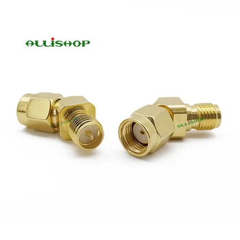 

RP SMA Male Plug to RP SMA Female Jack 135 Degree RF Adapter Connector for FPV Race RX5808 Fatshark Goggles