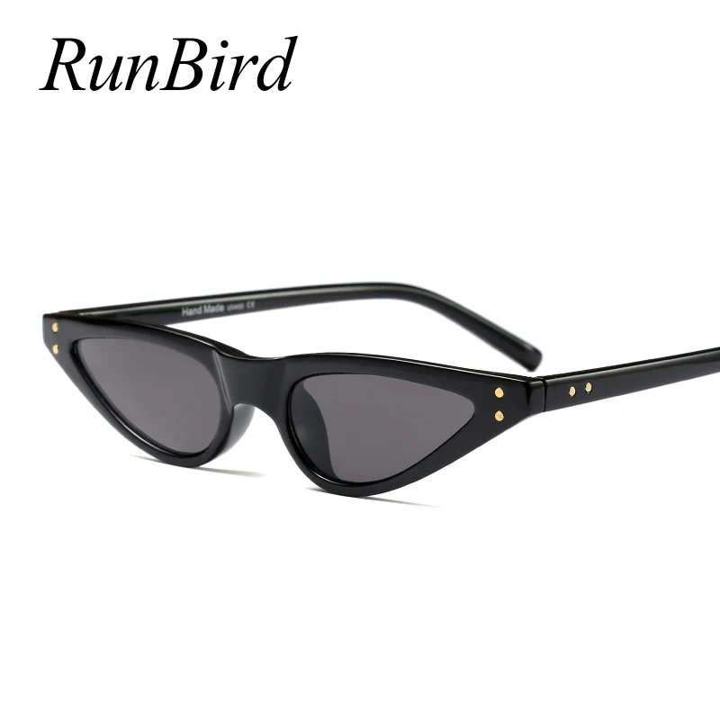 Маленькие женские солнцезащитные очки RunBird кошачий глаз винтажные стильные