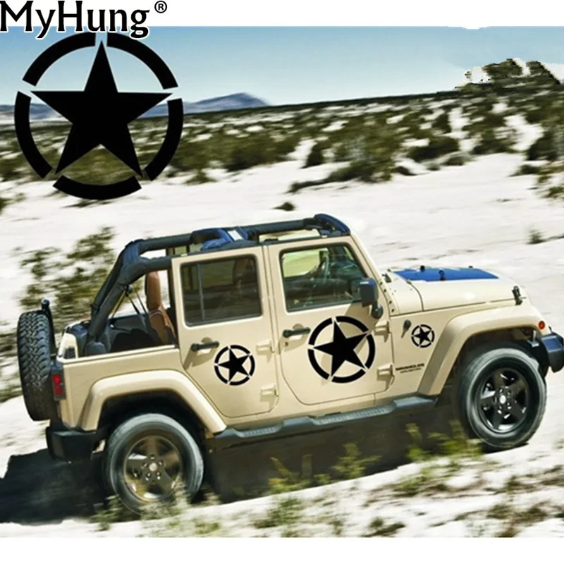 

US Army Star Vinyl Car Decal Bumper Sticker Fit for Jeep Special Stars Car Sticker Wall Wrangler Car-Styling Auto Accessories