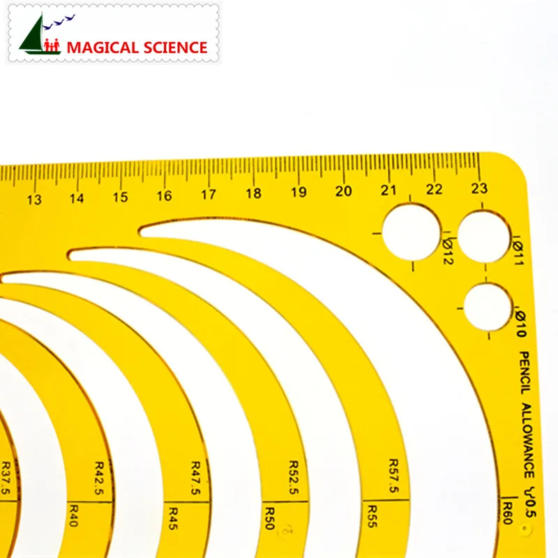 Радиус шаблона полукруг рисунок линейка Пластиковые ювелирных изделий здания дизайн шаблоны гибкие JSH4356