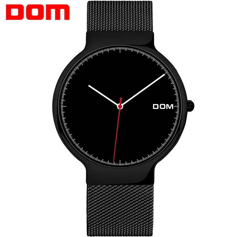 DOM Watch взрывные часы модные ультра-тонкий сетчатый ремень скандинавские простые трёхигольные водонепроницаемые M-32GK-1MH