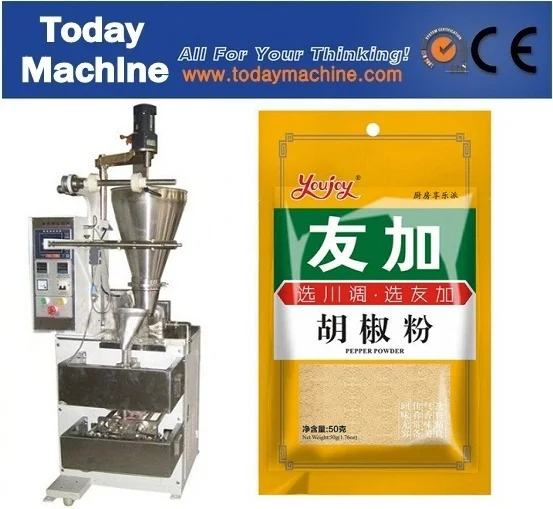 

powder bag filing and packing machine with auger filler for washing powder/flour/coffee, by film/paper roll