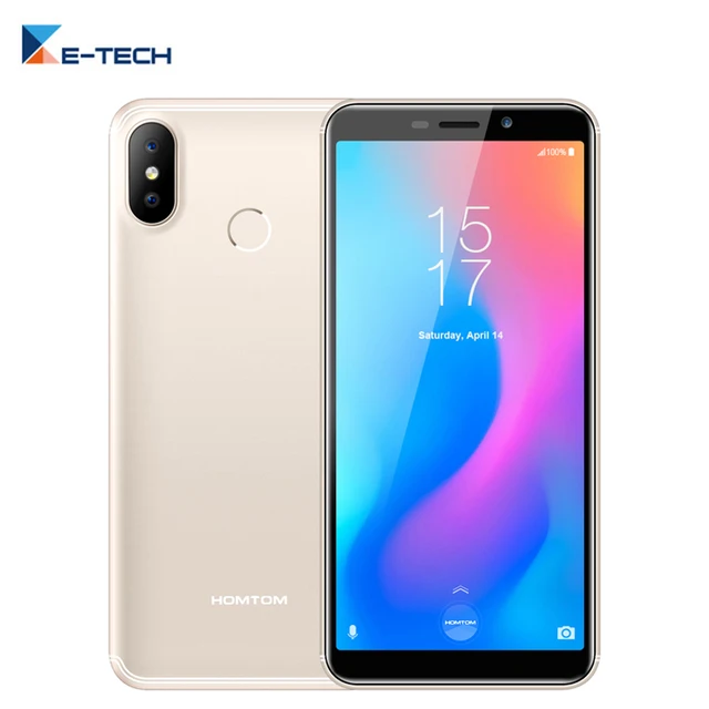 Best Price Homtom C2 MT6739 Quad Core 5.5 inch HD+ Screen Smartphone 2GB RAM 16GB ROM 13MP+2MP Dual Back Cam Face ID 4G LTE Mobile Phone