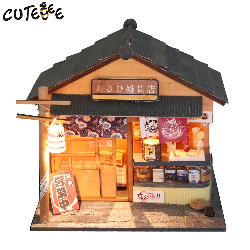 

CUTEBEE Doll House Miniature DIY Dollhouse With Furnitures Wooden House Toys For Children Birthday -Chaoyang grocery store D035