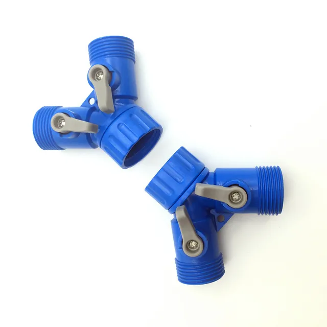 2-Utas Splitter Vízáram-Szabályozó Szelep Mezőgazdaság Üvegházhatású Tömlő Illesztő Y Gyors Csatlakozó 3/4 Hüvelykes Férfi Szál 1 Db - Image 5