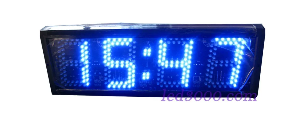 

led ditigal wall clock/4.5inch blue color LED clock with GPS(HST4-5B)