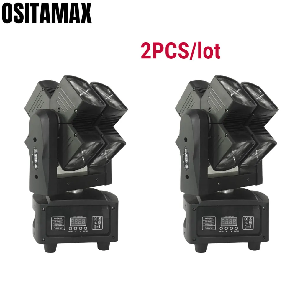

2pcs/lot LED Beam Moving Head Light 8x12w RGBW Double Wheels Effect Wash Light Auto Run for Disco Stage Party Show DJ