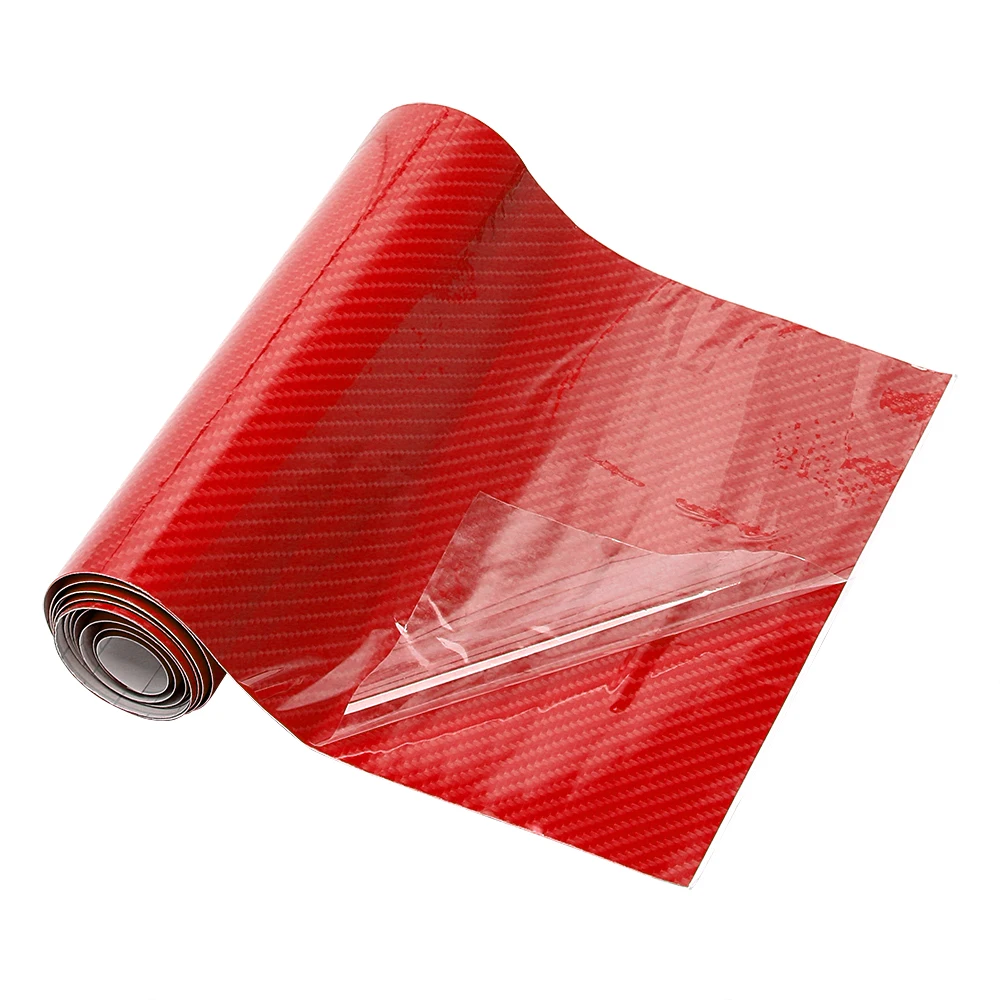 YOSOLO 195X1520 мм автомобильные наклейки для интерьера 5D виниловая пленка из углеродного волокна для стайлинга автомобилей глянцевые наклейки для автомобиля и декоративные наклейки - Название цвета: Красный