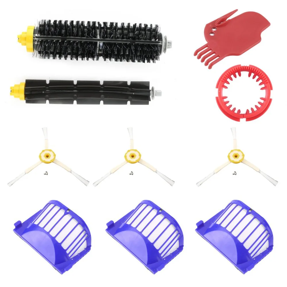

3pcs Side Brush Vacuum Cleaner Filter For 600 One Rolling Brush Glue Flat Comb Circular Rolling Brush For Roomba Dropshipping