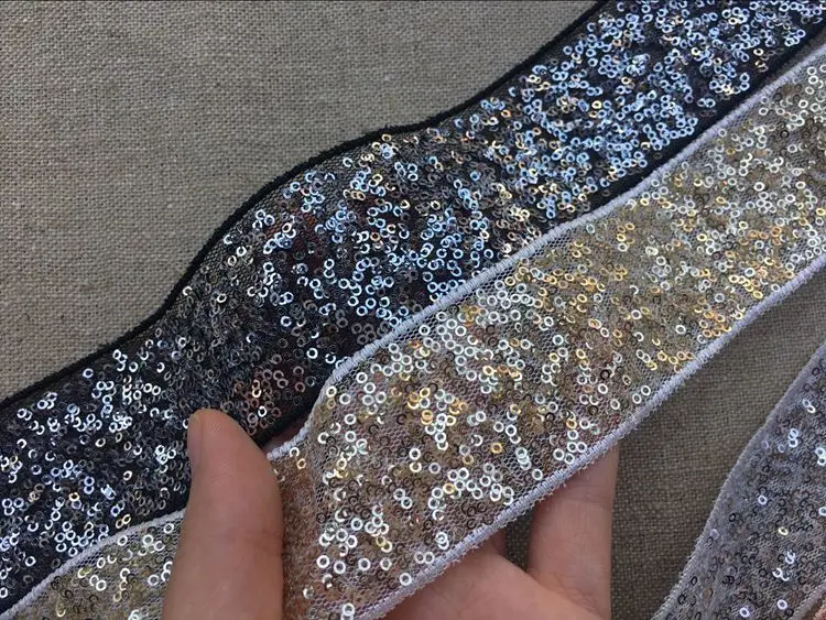 4 см широкие красивые блестки бисер кружевной отделкой лента платье ...