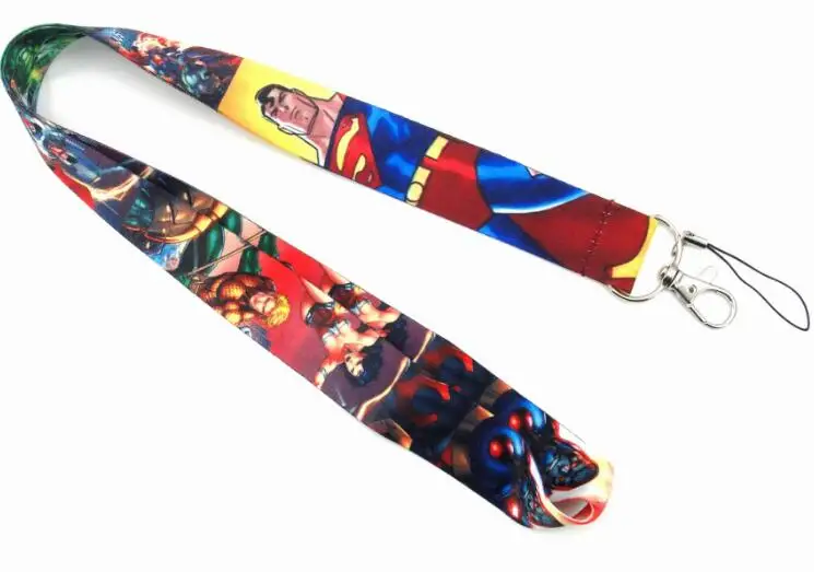 1 шт. Мстители Капитан Америка Халк Супермен ключ бейдж со шнурком ID Держатели карт шеи ремни с брелоком подарки вечерние сувениры - Цвет: K