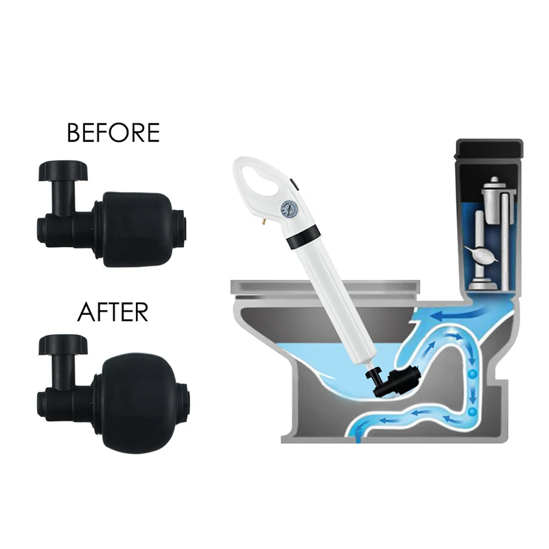 Kaufen Hochdruck Toilette Kolben Air Drain Blaster Pumpe Reiniger Plunger für Toiletten Bad Dusche Küche Verstopfte Rohr Badewanne
