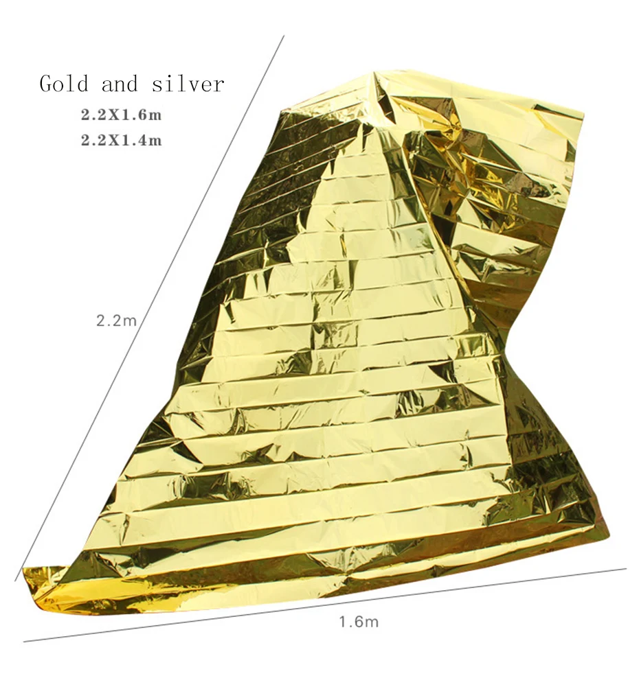 Новое уличное водонепроницаемое для спасения при аварийной ситуации одеяло Фольга тепловое пространство первой помощи Щепка спасательный занавес военное одеяло