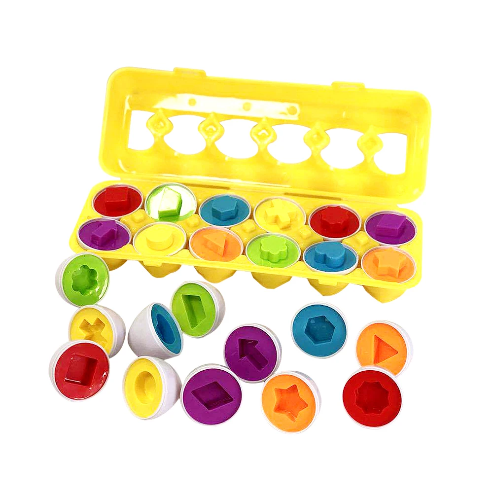 

Baby Intelligent Eggs Toys Pretend Puzzle Smart Eggs Match Puzzles for Learning Color Shape Education Toys 0-24 months