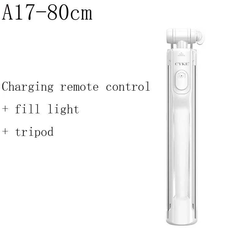 CYKE A18 A17, селфи-Палка с Bluetooth, селфи-палка 110, 160 см, телескопический стержень, заполняющий светильник, штатив с автоспуском, селфи-Палка с Bluetooth - Цвет: 7