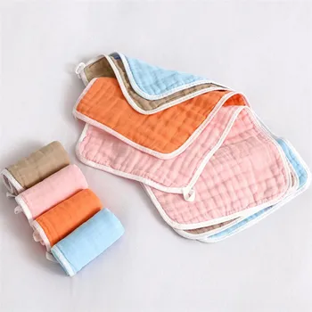 

Vegetation dyeing baby face towel 25*50cm combed cotton baby burp cloth 6 layers muslin cotton baby scarf saliva towels