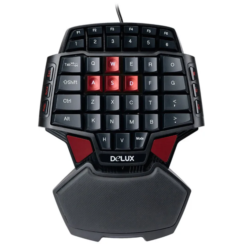 Для Delux gaming keyboard T9 Pro проводной профессиональный игровой мини-клавиатура 7 цветов с подсветкой одной рукой 30-клавиши клавиатуры