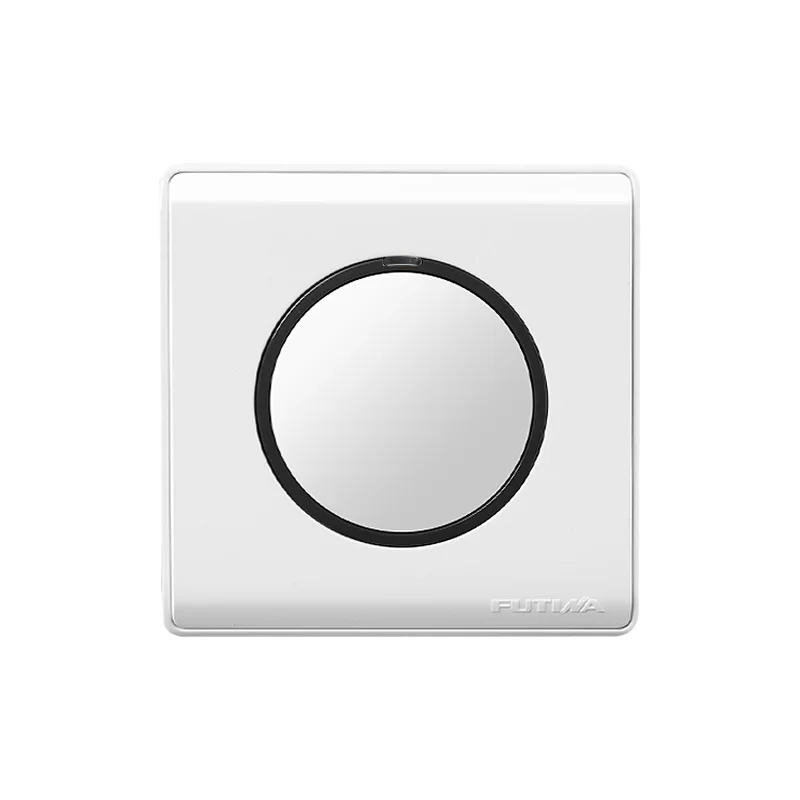 

High Quality Funshion 1 Gang Intermediate Click Switch Push Button Pressure Switch Light Wall Switch