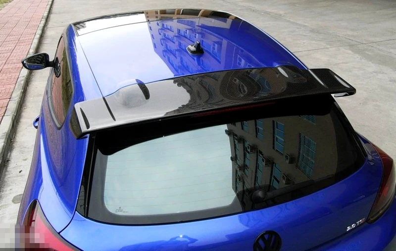 Автозапчасти углеродного волокна задний багажник на крыше спойлер крыло, пригодный для Volkswagen Scirocco 2010 2011 2012 2013