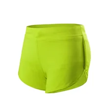 Женские компрессионные шорты на шнурке с карманом, спортивная одежда для женщин, одноцветные шорты для занятий йогой