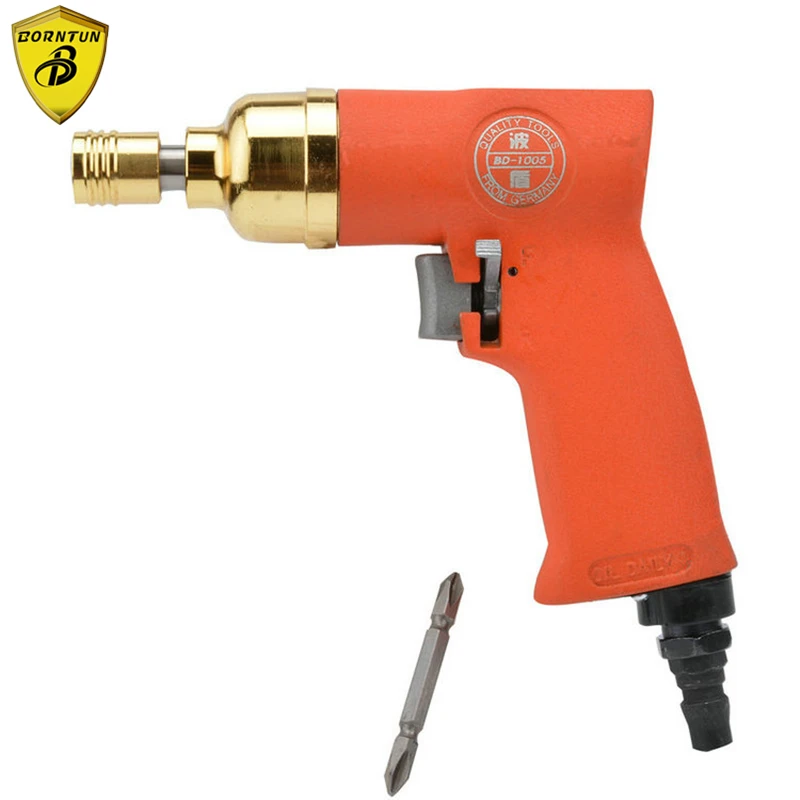 Borntun Pneumatic Air Screwdriver 8000rpm Screw Drivers 3-5mm 30Nm Screwdriving Gun Tool Power Machine professional nail drill machine wireless rechargeable electric screwdriver domestic multifunctional brushless hardware tools bag