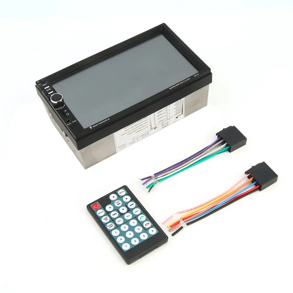 

Cimiva 7 Inch 2 Din Universal Bluetooth Screen Display Aux Input Auto Car DVD FM/MP5 Player Vehicle Rear View Camera Input 12V