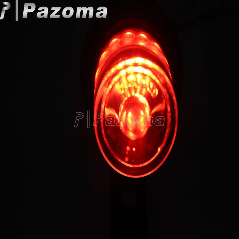 Серебряный Стоп тормозной светильник Moto Универсальный круглый стеклянный светодиодный задний светильник для старой школы Боббер, Рейсер