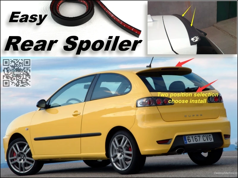 

Root / Rear Spoiler For SEAT Ibiza Trunk Splitter / Ducatail Deflector For TopGear Fans Easy Tuning / Free Modeling