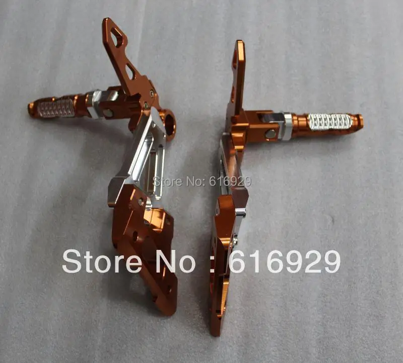 

REAR FOOT PEGS Anodized CNC Adjustable motorcycle Rear Sets racing parts rearsets footpegs for NINJA 250R 2008-2012
