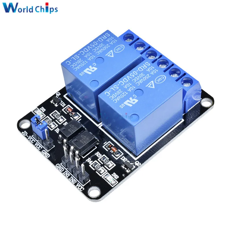 Двухканальный релейный модуль 5 В двухканальный для Arduino ARM PIC AVR|relay module|module 5vmodule