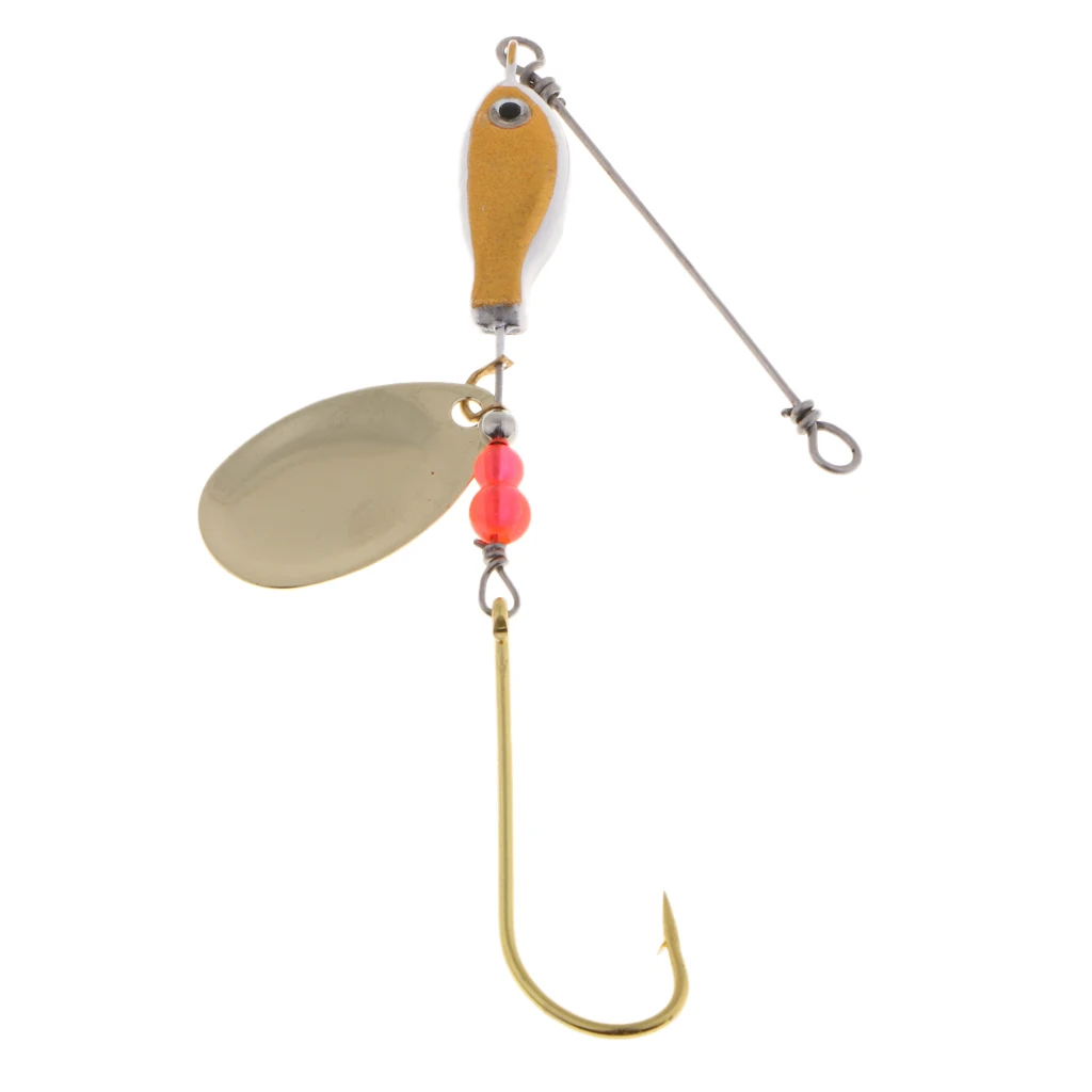 19g Metal Sequins Spinner Fishing Lure Pike Salmon Bait Bass Trout Lead Fish Lure Barbed Hook Spinnerbaits 