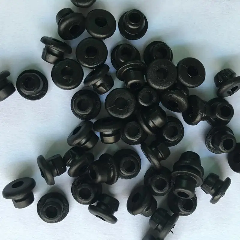 100Pcs/pack Black Silicone Durable "T"Grommets Rubber Grommet Tattoo