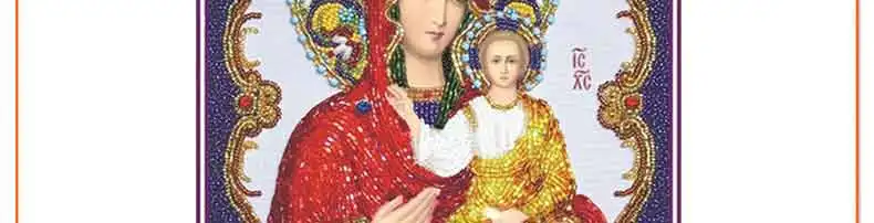 religion icon portrait full beads diamond embroidery wedding gift home decor wall sticker rhinestone embroidery diamond picture1787_05