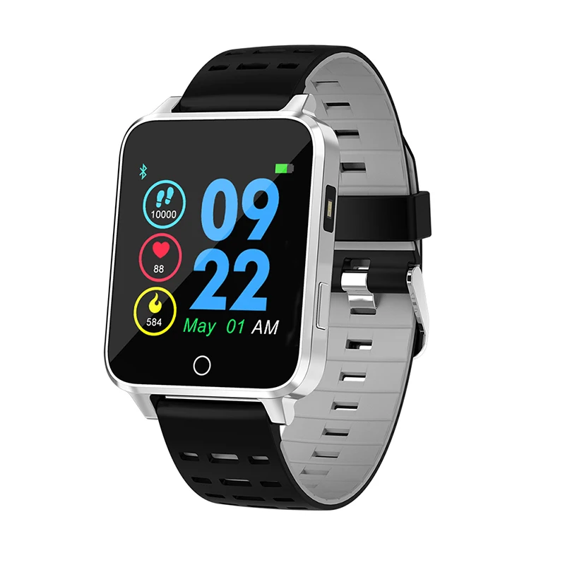 10 шт спортивный Смарт-часы IP68 водонепроницаемый монитор сердечного ритма для мужчин женщин bluetooth smartwatch для ios и Android, Apple iPhone - Цвет: Серый
