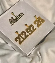 Personalized Name Necklace, Customized Nameplate Necklace, Custom Name Necklace, Old English style Name Jewelry Personalized sideway customised double nameplate necklace personalized two name pendants jewelry family name bar necklace christmas gift