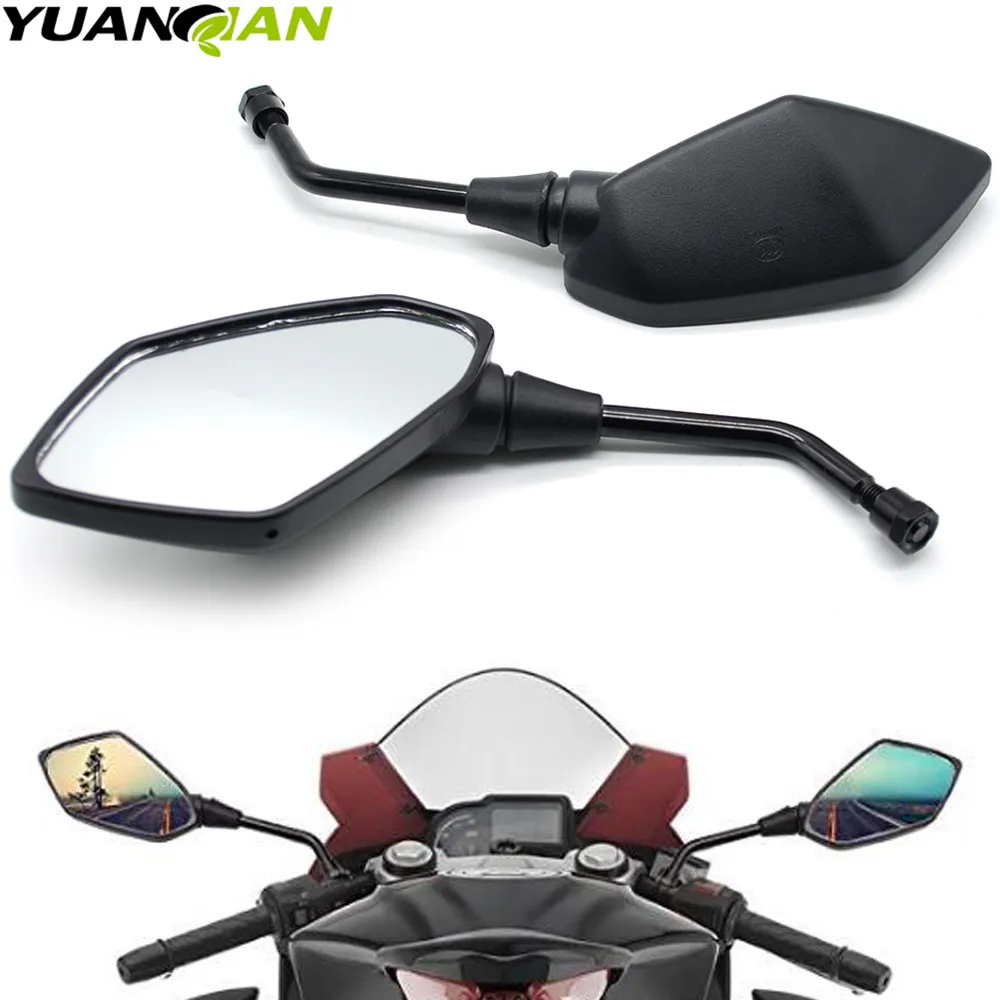 

1 pair Black Custom Aluminum Motorcycle moto Mirror Rearview Side Mirrors For Kawasaki Z750 Z900 Honda Yamaha ATV Free Shipping