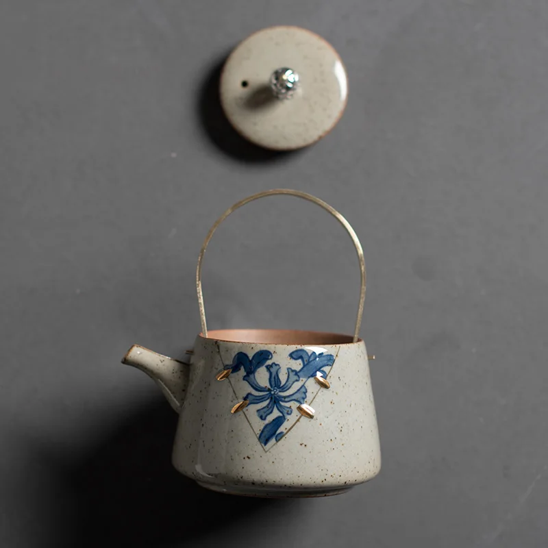 WIZAMONY японский древний чайный сервиз глазурь Celadon Zisha керамика синий и белый китайский заварочный чайник фарфор Исин глина антикварный чайник