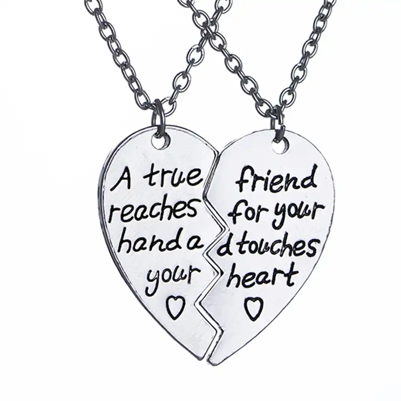 Best Friend Bff Necklaces For A True Friend Reaches For Your Hand