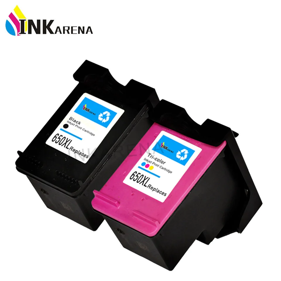 INKARENA Remanufactured Ink Cartridge Replacement for HP 650 650XL Black Tri color 1015 1515