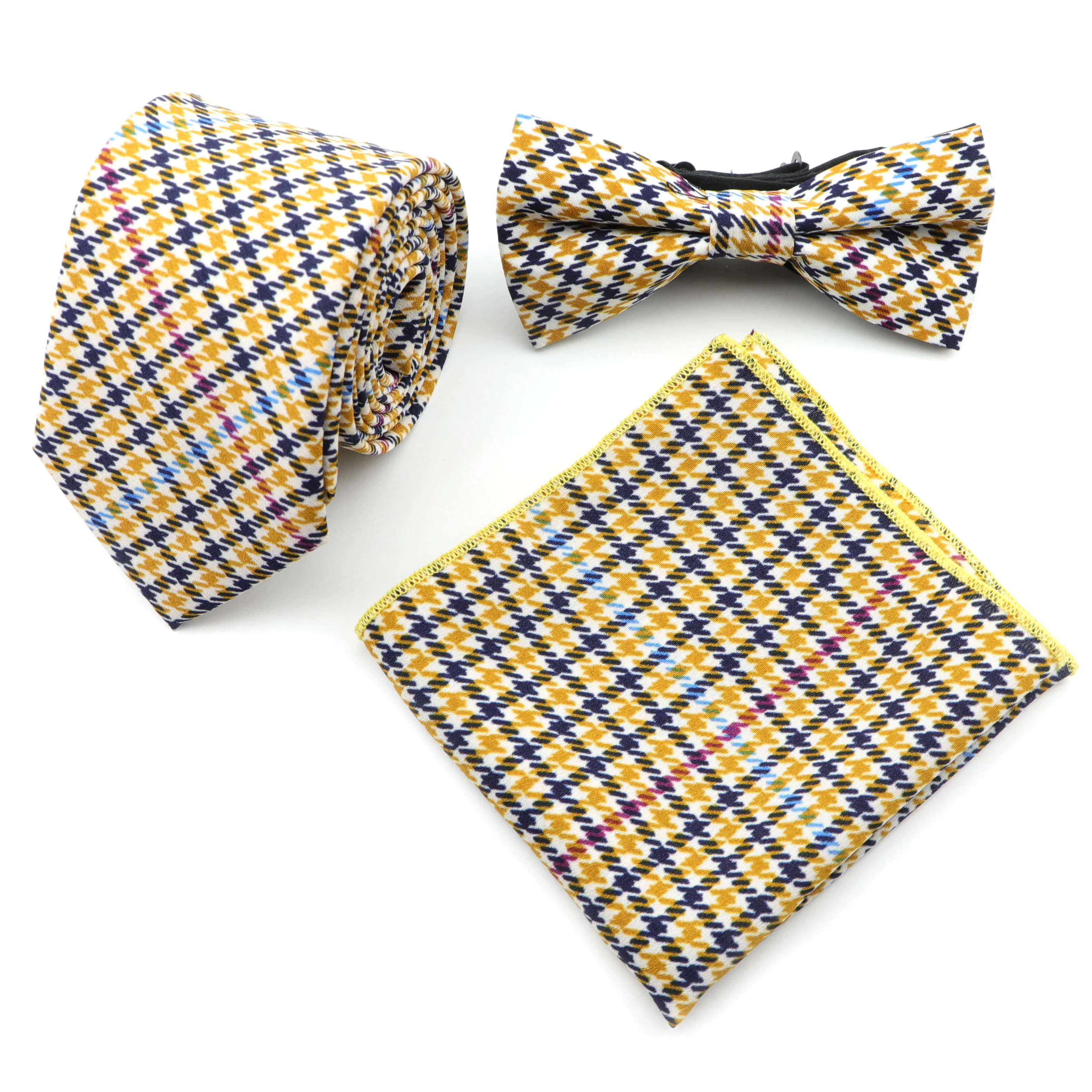 

Mens Polyester Designer Skinny Plaid Colorful Pocket Square Handkerchief Butterfly Bow Tie Ties Set Lots Bohemian Style