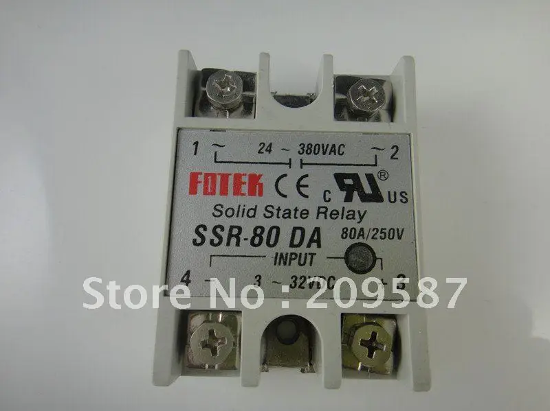 Твердотельные реле SSR-80DA 80A 3-32VDC/24-380VAC