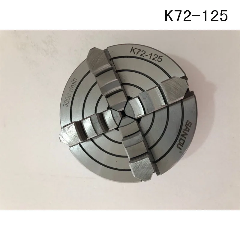

RU Delivery 54 Jaw scroll chuck K72-125 Lathe Chuck 125mm Four-Jaws 5'' Manual Chuck for CNC Clathe Fixture