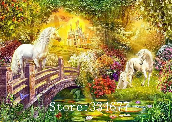 

Horse Embroidery Garden Unicorn Animal Needlework Craft 14CT Unprinted DMC DIY Quality Cross Stitch Kits Set Handmade Arts Home